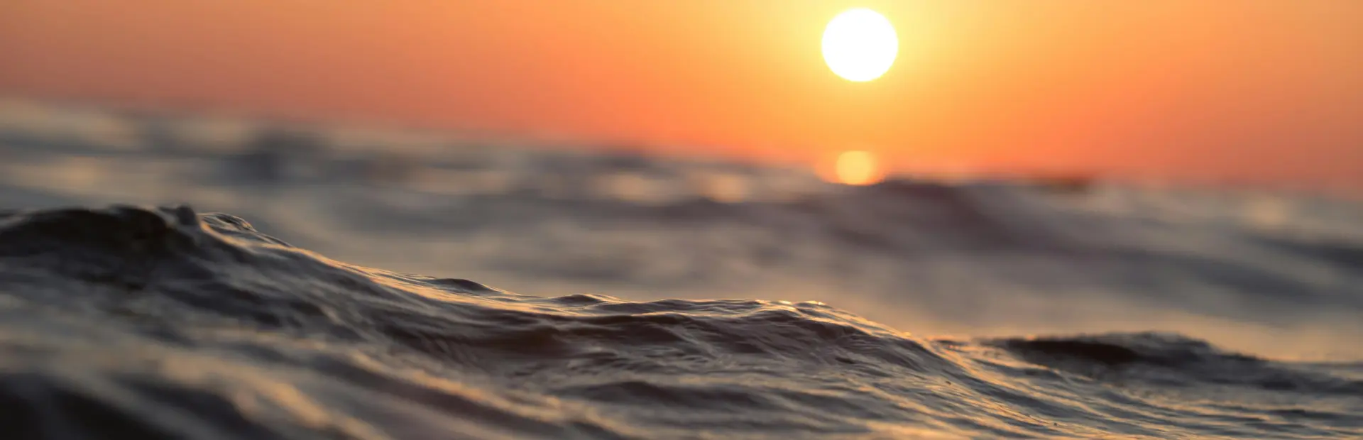 Water zee zonsondergang
